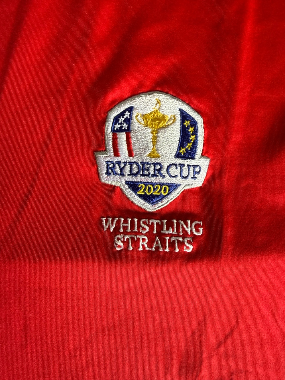 FootJoy Men's Red Polo Shirt with Embroidered Crest - Picture 2 of 6